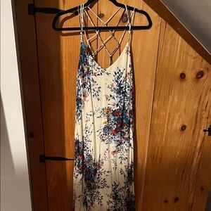Lovestitch Cream Floral crisscross  Dress